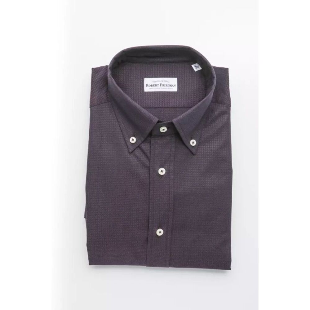 Robert Friedman Black Cotton Men's Men's Shirt